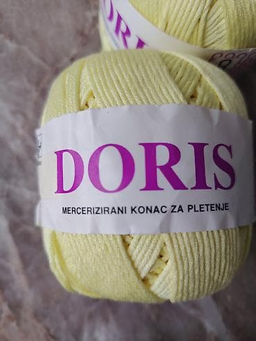 Doris – mercerizirani konac za pletenje - Sirovinski sastav: 100%
