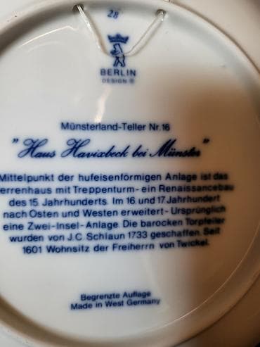 ramovi za goblene cena: Tanjiri novi za na zid porcekanski Berlin dizajn iz 70ih.godina — 8