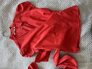 shein bluze: ZARA WOMAN crvena wrap/bluza na preklop - Model: ženska bluza na — 3