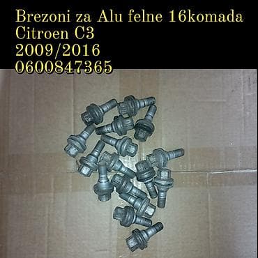 Brezoni (vijci) za aluminijumske felne – set od 16 komada