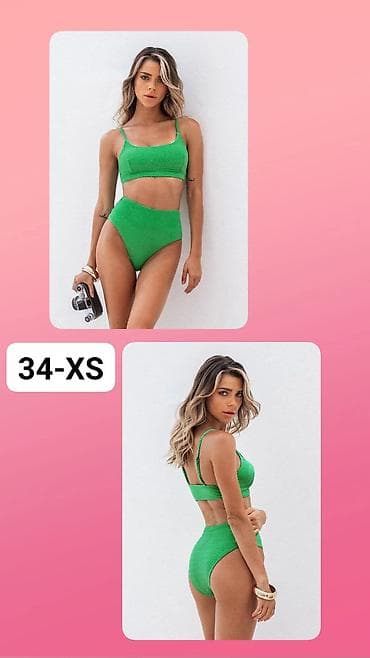 guess torbe male: Ženski dvodelni kupaći kostim – veličina 34 (XS) - Boja: jarko zelena — 1