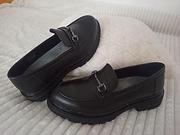 deichmann gumene čizme: Ženske kožne mokasine – crne - Materijal: prirodna koža (oznaka — 4