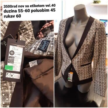 Elegantni ženski blejzer TIB Stil, model 0286. - Veličina: 40 - na lalafo.rs Elegantni ženski blejzer TIB Stil, model 0286. - Veličina: 40 -