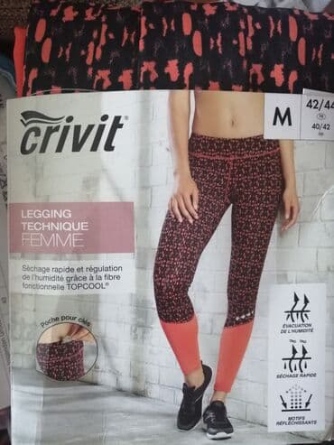 Women's Sweatsuits: Helanke CRIVIT 40/42 NOVE! Sa etiketom, upakovane, sada 999din Širina — 4