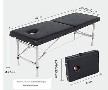 Medicinska odeća: Prenosivi sklopivi masažni sto – metalna konstrukcija - Dimenzije — 1