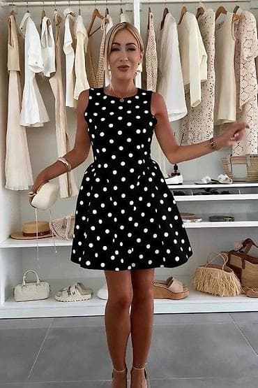 haljina mini maus: 🔥Kratka haljina na tufne🔥 - Model: A‑kroj mini haljina sa kružnom — 6