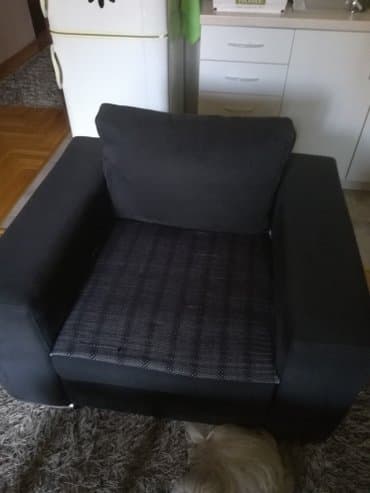 pepco tabure sivi: Kao nova fotelja, sivi kvalitetan stof — 5