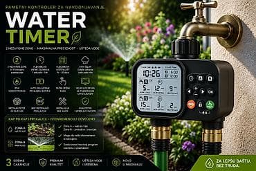 PAMETNI TIMER ZA NAVODNJAVANJE SA 2 ZONE – NOVO ✅ 2 nezavisne zone (A