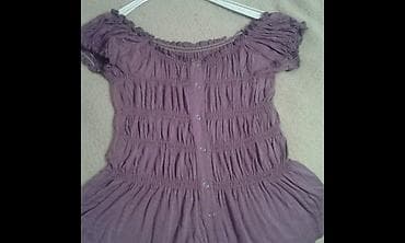 vezena kosulja: Ljubicasta pamucna bluza lagana,ljubicasta,sa stepovima i — 3