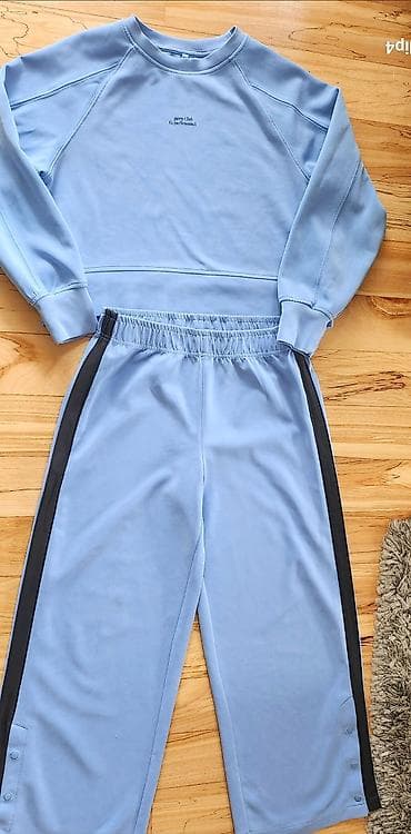 helanke sa prorezom: Zara - Duks i trenerka za devojcice – komplet u svetloplavoj boji, vel — 1