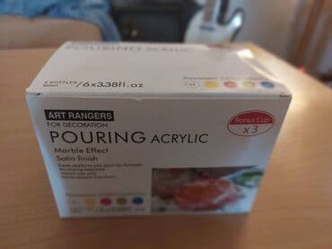 slavine za sudoperu sa grejacem: Akrilne boje art rangers pouring acrylic, marble effect, satin finish — 4