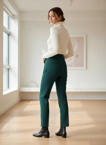 S (EU 36), Visok struk, Ravne nogavice