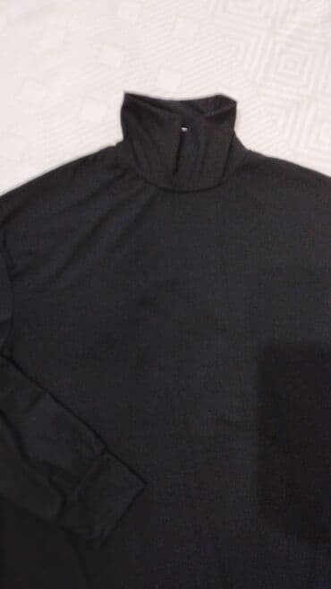 srebrne haljine slike: L (EU 40), color - Black, Oversize, Long sleeves — 2