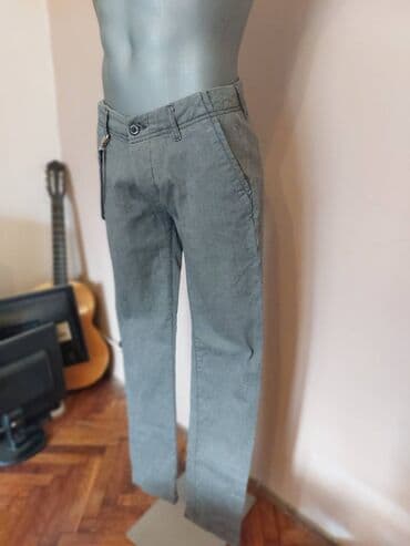 krem pantalone i crna kosulja: Pantalone, S (EU 48), Zara, Klasične, bоја - Siva — 4