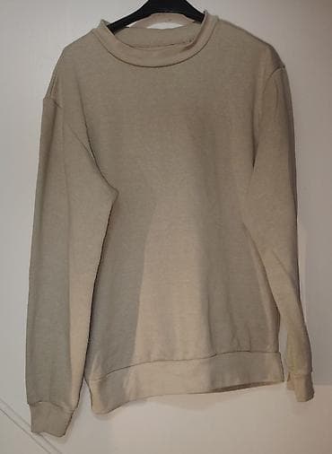 Duks bez kapuljače – bež - Klasičan model sa okruglim izrezom - Dugi