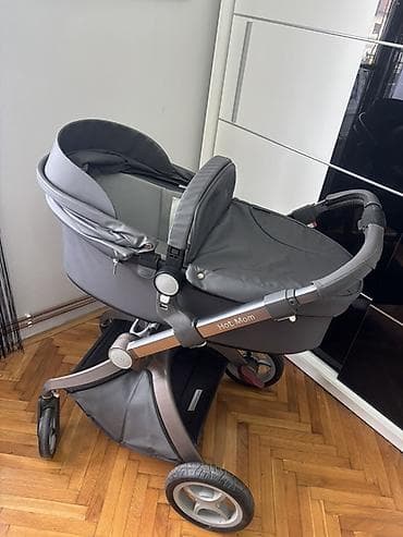 veličina 86 za bebe: Kolica za bebe Hot Mom 2 u 1 – siva - Modularni sistem: korpa (nosač — 2