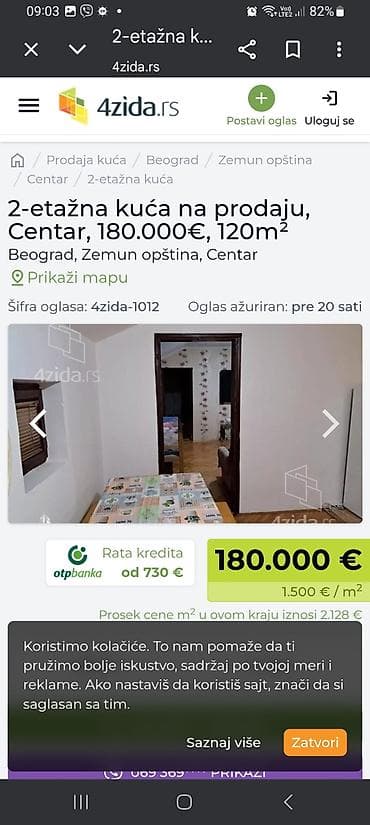 petrovac na mlavi nekretnine: Dvoetažna kuća, 120 m², Beograd – Zemun, Centar - Raspored: dve etaže — 8