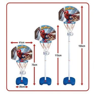 Igračke: Dečiji košarkaški set – Marvel Spider-Man - Podesiva visina: 75 cm — 4