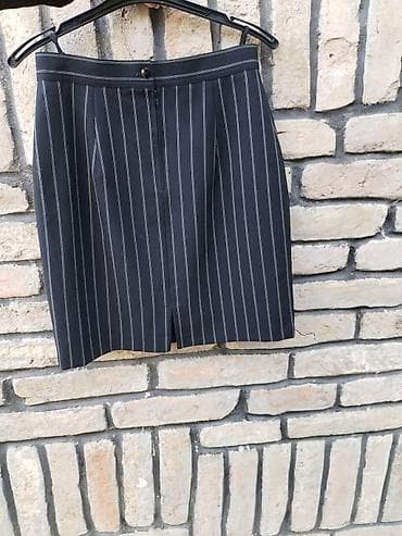 Suknje: Suknja sa prugama, veličina L - Model: klasična pencil/pravolinijska — 3