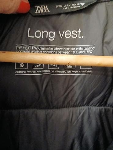 Muška obuća: ZARA dugačak prsluk (Long vest) jednom obucen - Model: TRF HEAT PWR — 2
