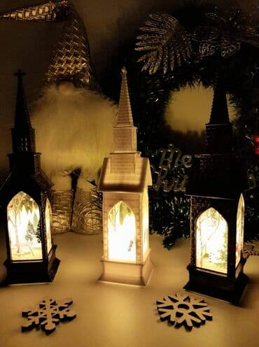 fenjer cena: 3kom 1400din Prelepi dekorativni praznični svetleći fenjeri na — 2