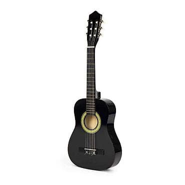Kreativne i edukativne igračke: VELIKA DRVENA GITARA ZA DECU – CRNA Šifra proizvoda — 3