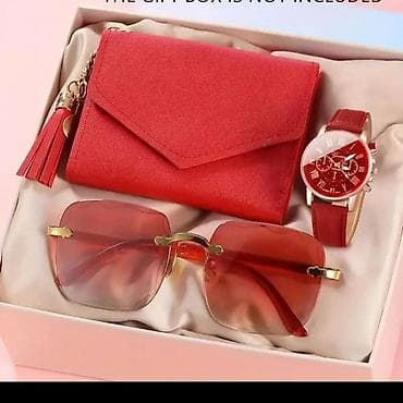 Ženski modni set: sat + novčanik + naočare za sunce Sadržaj seta: - — 1