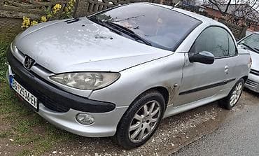 konjska kola: Peugeot 206 CC kabriolet, srebrna boja, kupe-kabrio sa tvrdim — 8
