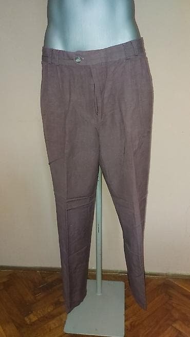 komplet sako i pantalone: MUŠKE PANTALONE C&A Pantalone šireg kroja, braon ljubičaste boje — 3