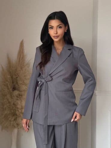 lanene bele pantalone: 💫Ženski elegantni komplet – sako sa pojasom i pantalone
✅3300 din — 3