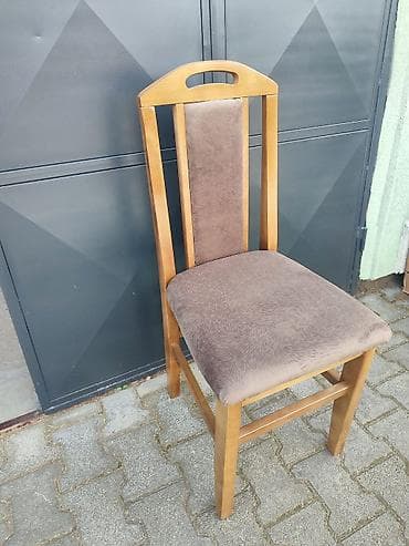 plasticni stolovi i stolice nova pazova: Drvena trpezarijska stolica sa naslonom - Konstrukcija: masivno drvo — 2