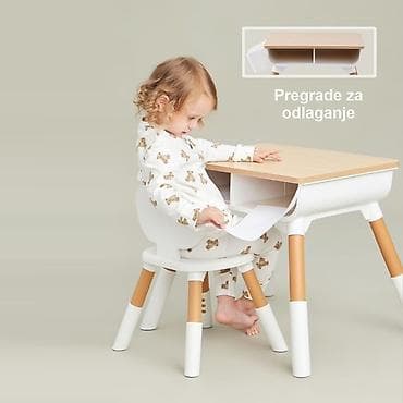 Setovi stolova i stolica: BBO SET DEČIJI STO I STOLICA – NATUR Šifra proizvoda: 533.920285-80 — 2
