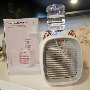 Cooling: Prenosivi mini rashladni ventilator sa raspršivačem vode i rezervoarom — 4