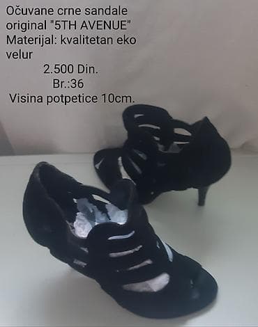 adidas svetlece patike: Crne ženske sandale original 5TH AVENUE - Brend: 5TH AVENUE — 1