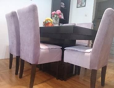 Sweatpants: Na prodaju 6 stolica, skoro presvučene u ljubičastu boju. Cena 20 eura — 1