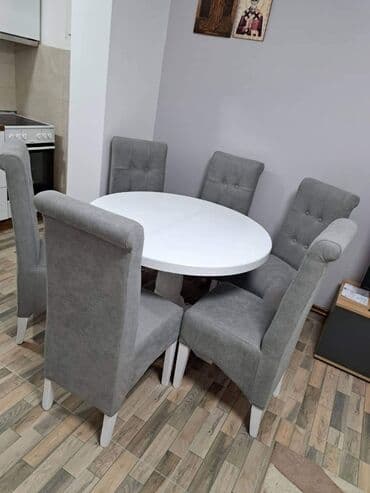 kovane stolice i stolovi: Baluster 100+30 
cena 140 e
stolice dugme 33e — 1