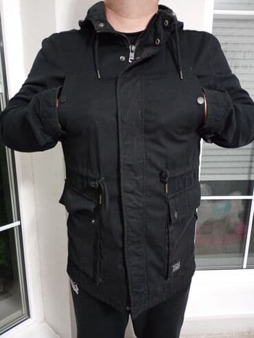 Pantalone: Jakna za prelazni period, Pamuk, XL, Glo-Story, bоја - Crna — 1