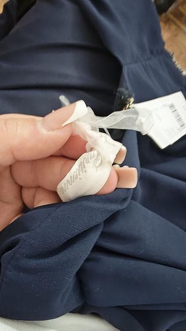 mona torbic: Svecana teget plava haljina - lagana sa postavom - ne providi se - sa — 5