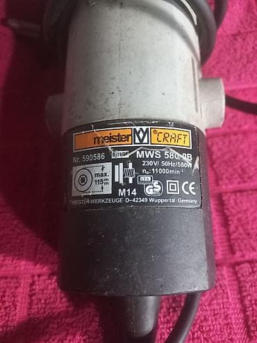 testera za brusilicu: Ugaona brusilica Meister Craft MWS 580-1B - Snaga: 580 W - Napajanje — 3