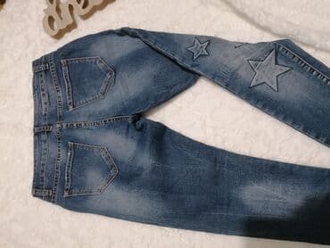 pocepane pantalone: Nove One Love M Nove Prelepe sa aplikacijom u obliku zvezde,skroz — 7