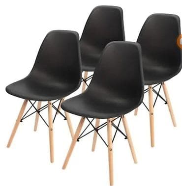 Set plastičnih trpezarijskih stolica 4 kom Aurora siva Lemon