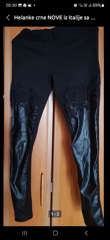 oysho termo helanke: One size, Poliester, bоја - Crna, Jednobojni — 1