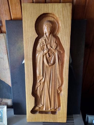 vrsac slike: Drvena ikona – duborez - Materijal: masivno drvo (svetliji ton — 1