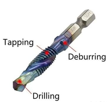 parkside oštrač burgija: Kombinovane plave burgije za rezanje navoja HSS 6kom 1500din — 2