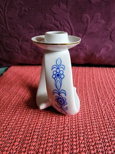 swarovski kristali cena: Svecnjak nov iz 1951 do 1974g. Lippelsdort porcelan Nemacka — 4