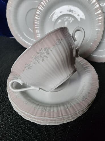 silikonski set za kuhinju: Cinije za supe,corbe itd.Eschenbach porcelan Bavaria 1960g+. Cinije 6 — 9