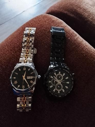 Džepni satovi: Muški ručni satovi – set od 2 komada 1) Elegantni automatski sat — 3