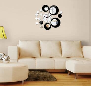 Zidni sat krugovi 1 ili model 36 krugovi varijanta crno siva ili