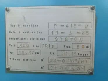 vibro sto: APOKALIPSA DOO Četvorostrana blanjalica Steton 4883-23 Tip: P-418- U — 6
