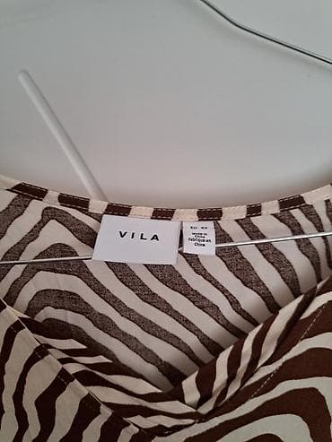 deichmann sandale platforma: VILA haljina sa životinjskim (zebra) printom - Model: midi dužina — 2